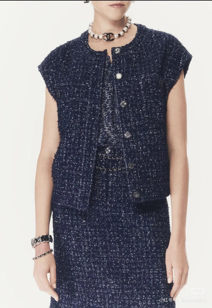25ss woven vest