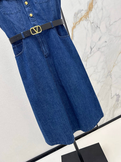 25ss denim shirt dress