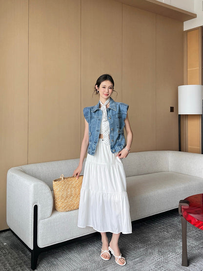 25ss denim vest