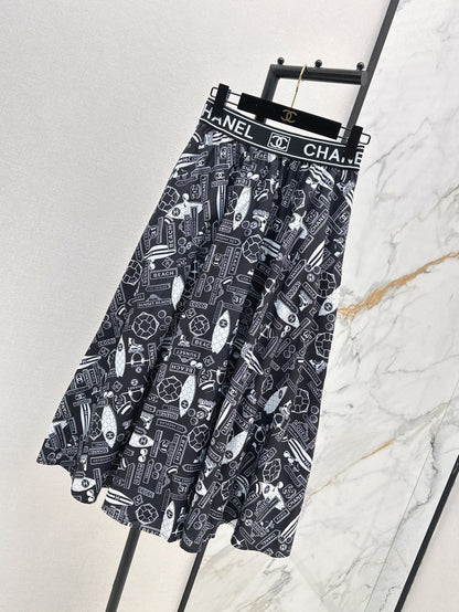25ss print skirt