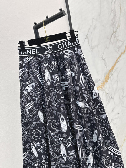25ss print skirt