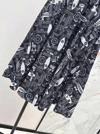 25ss print skirt