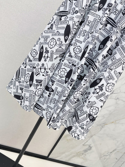 25ss print skirt