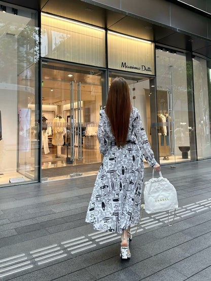 25ss print skirt