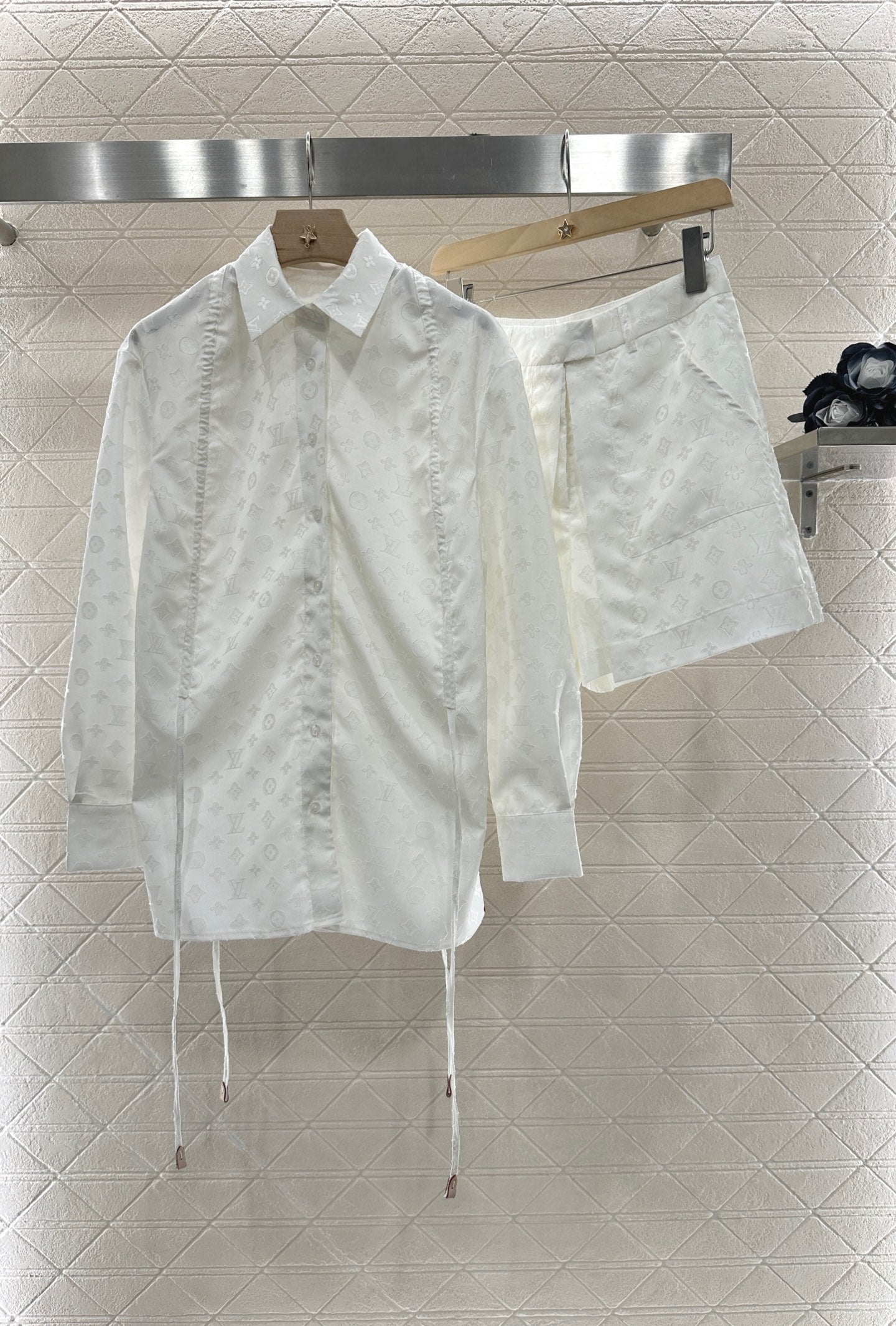2025 new product Long-sleeved shorts suit