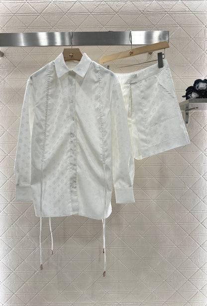 2025 new product Long-sleeved shorts suit