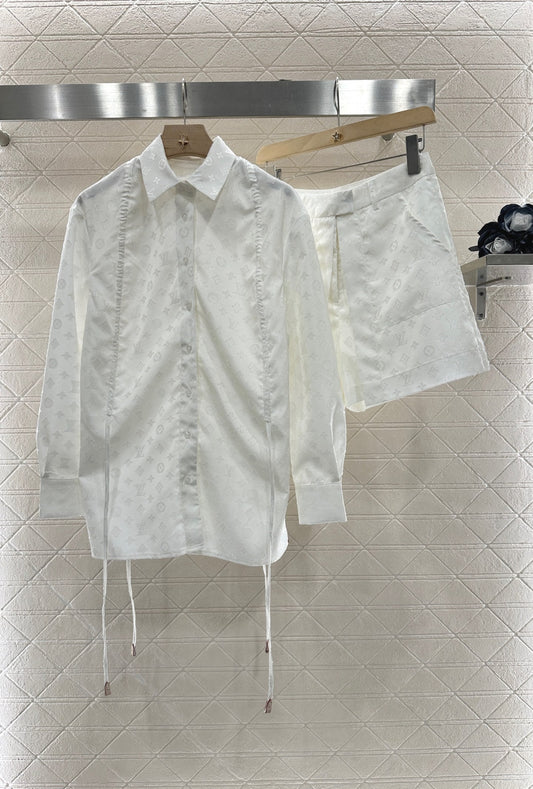 2025 new product Long-sleeved shorts suit