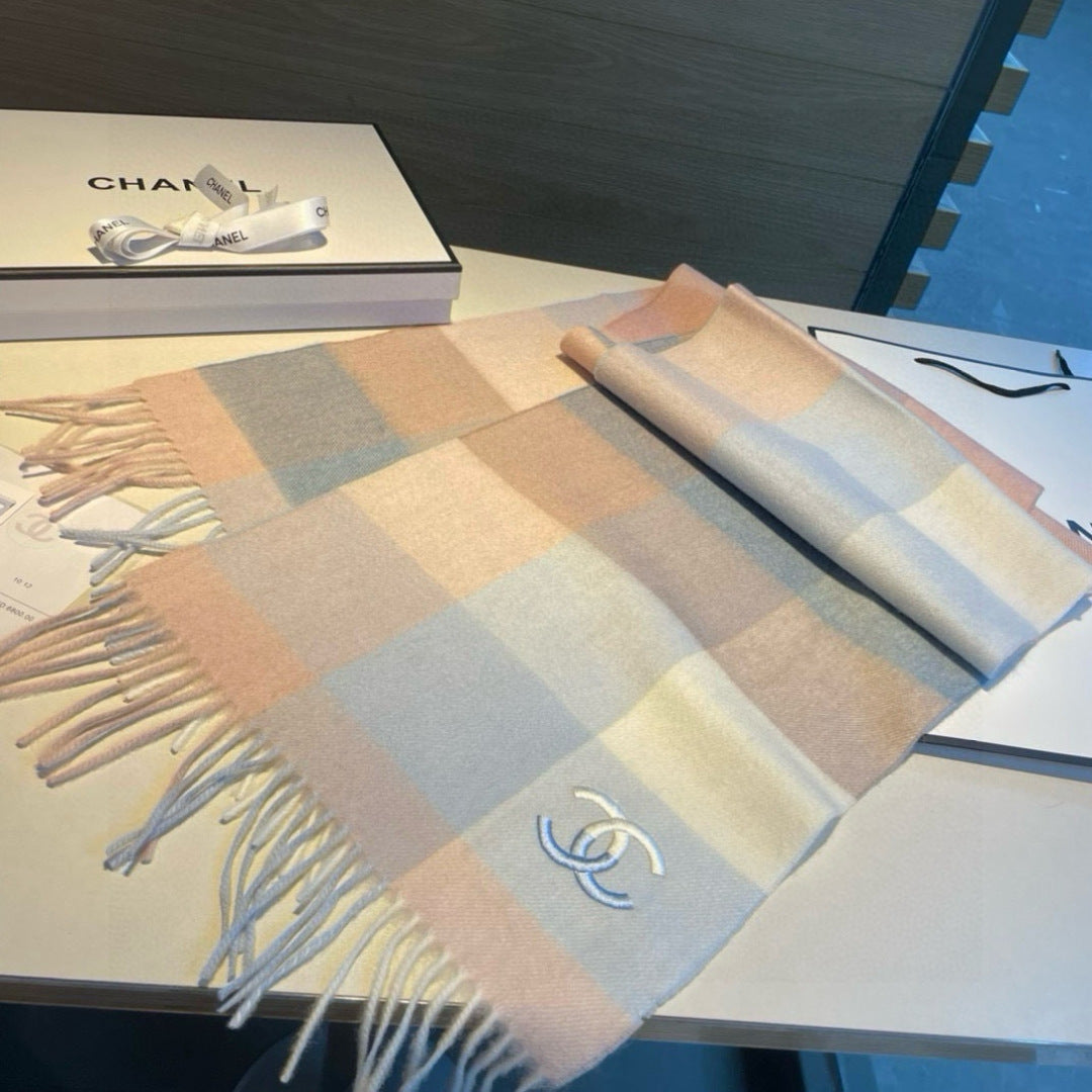 New cashmere water ripple scarf