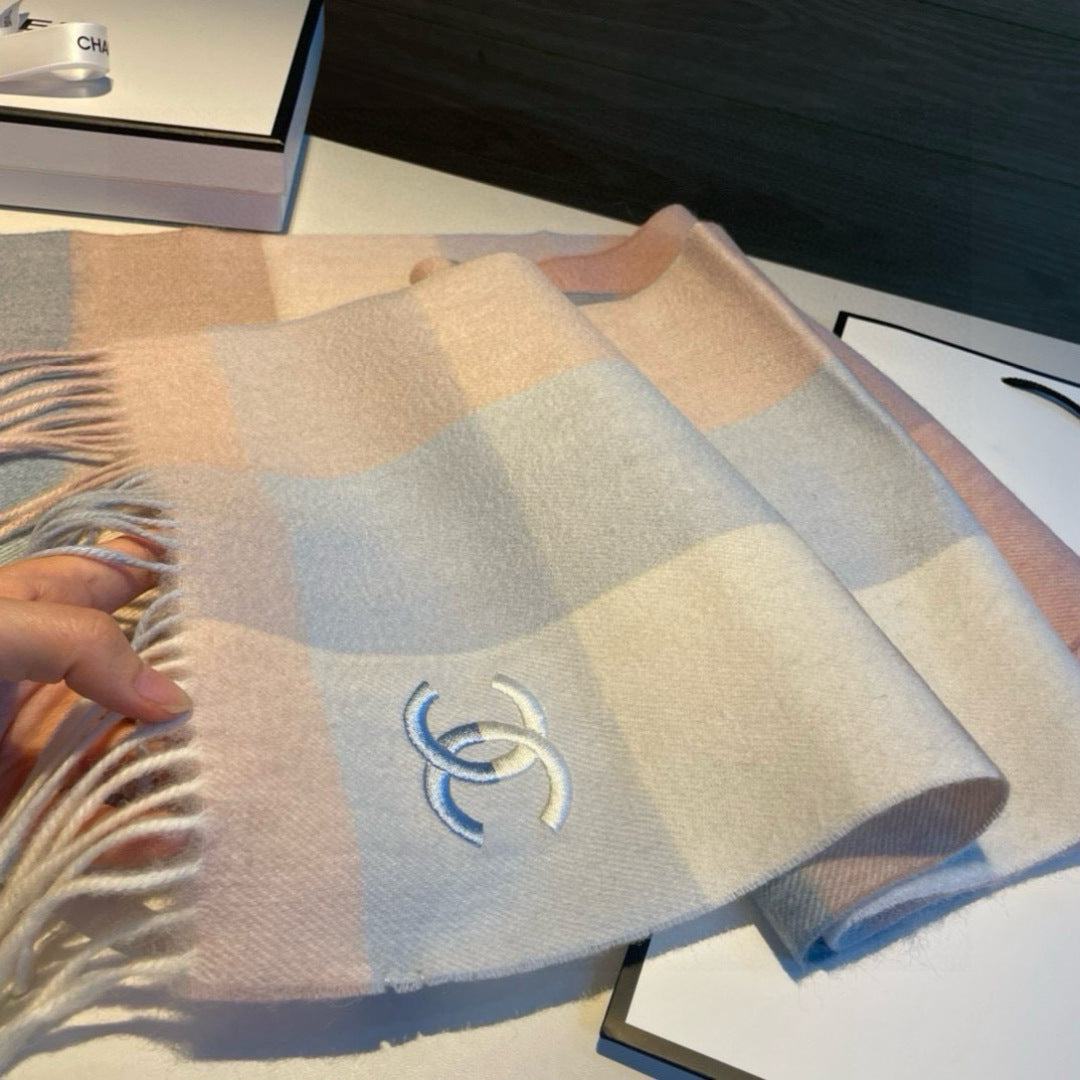 New cashmere water ripple scarf