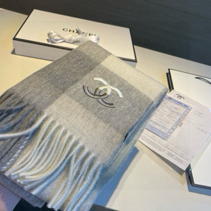New cashmere water ripple scarf