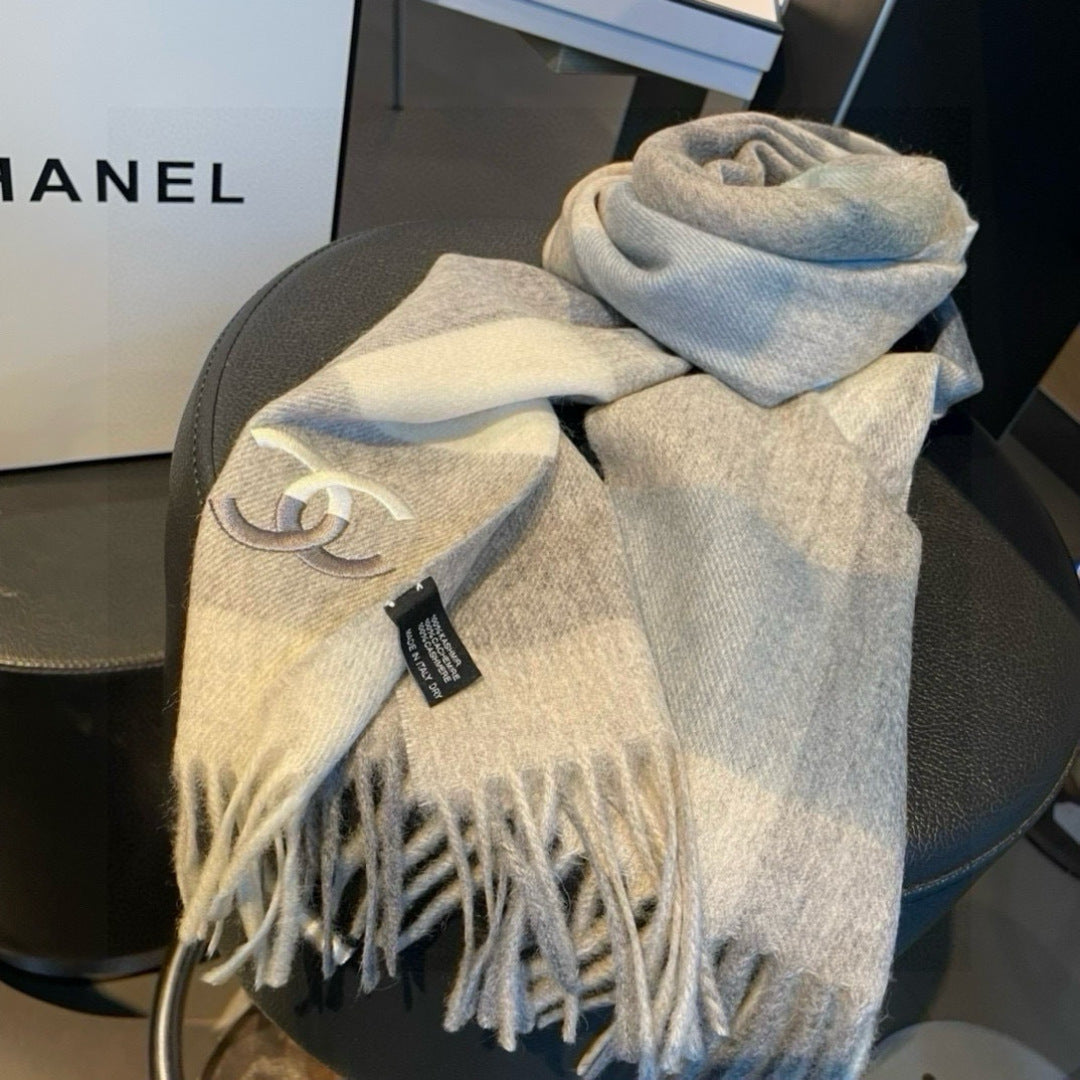 New cashmere water ripple scarf
