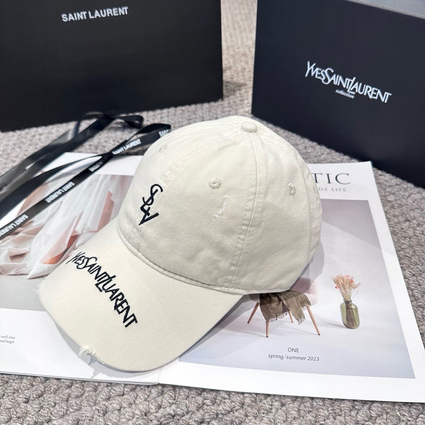 Letter embroidered baseball cap