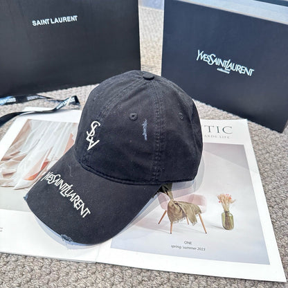 Letter embroidered baseball cap