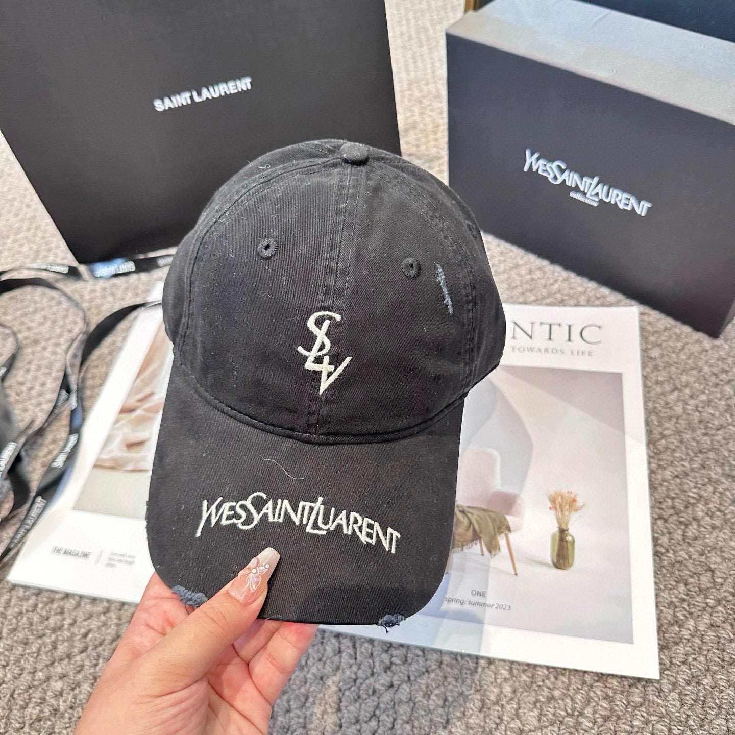 Letter embroidered baseball cap