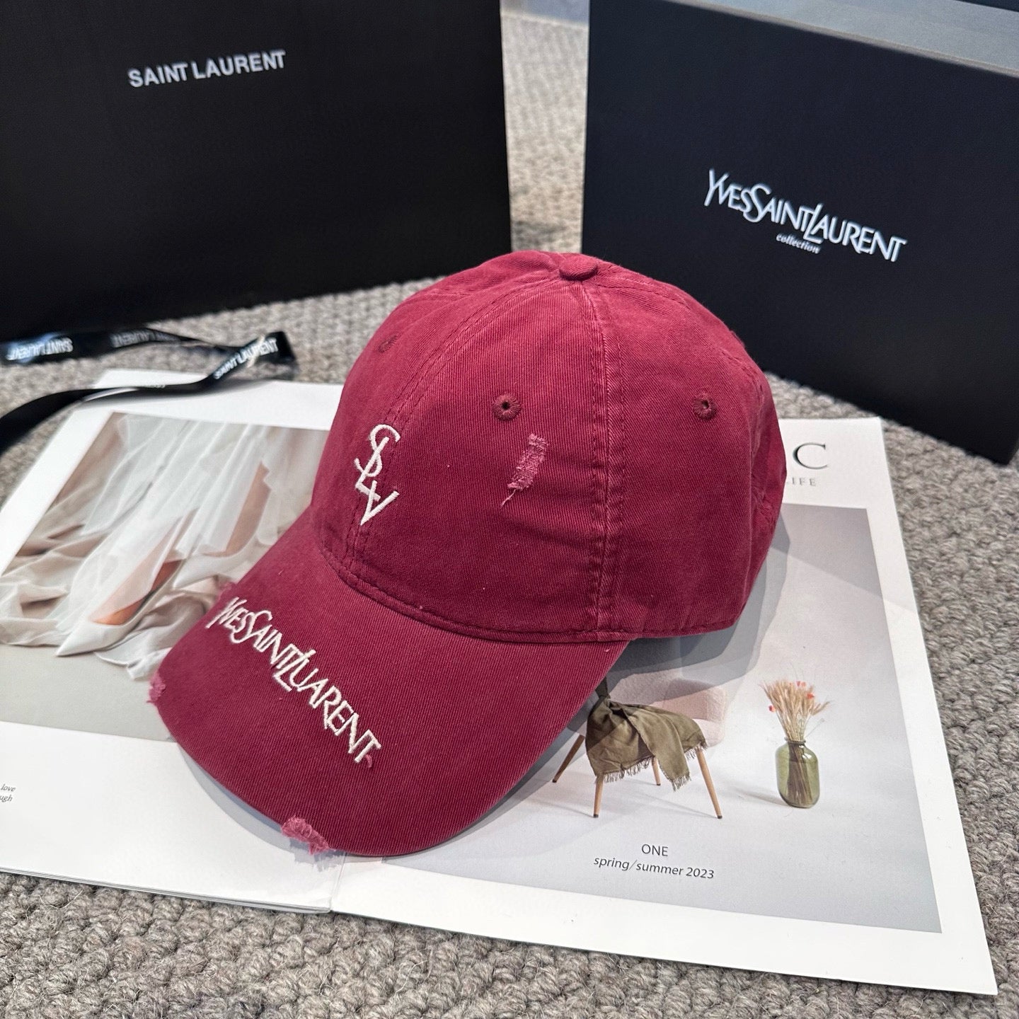 Letter embroidered baseball cap
