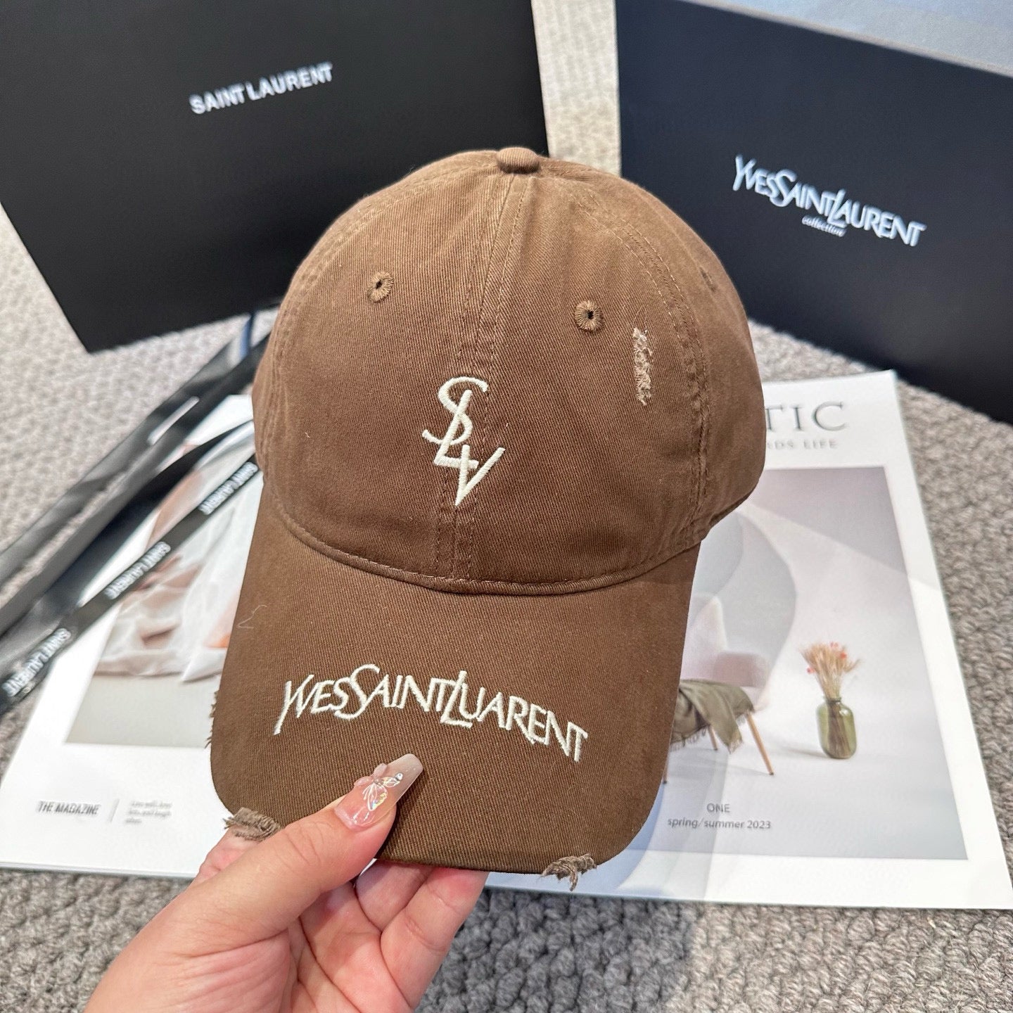 Letter embroidered baseball cap