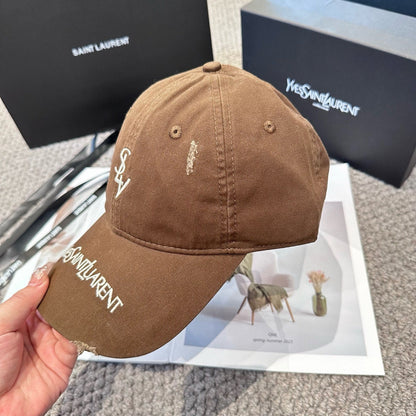 Letter embroidered baseball cap