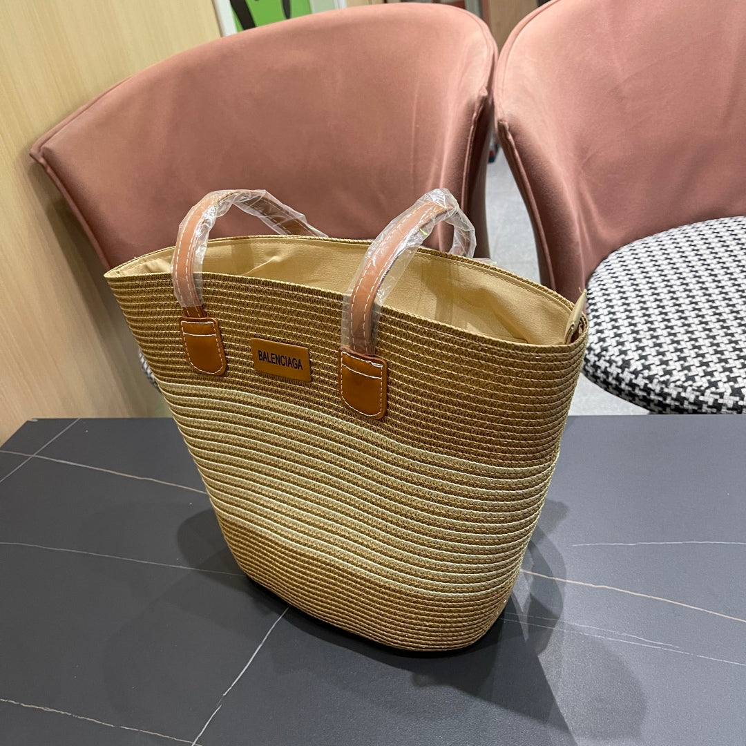 Popular straw hat and bag two-piece set