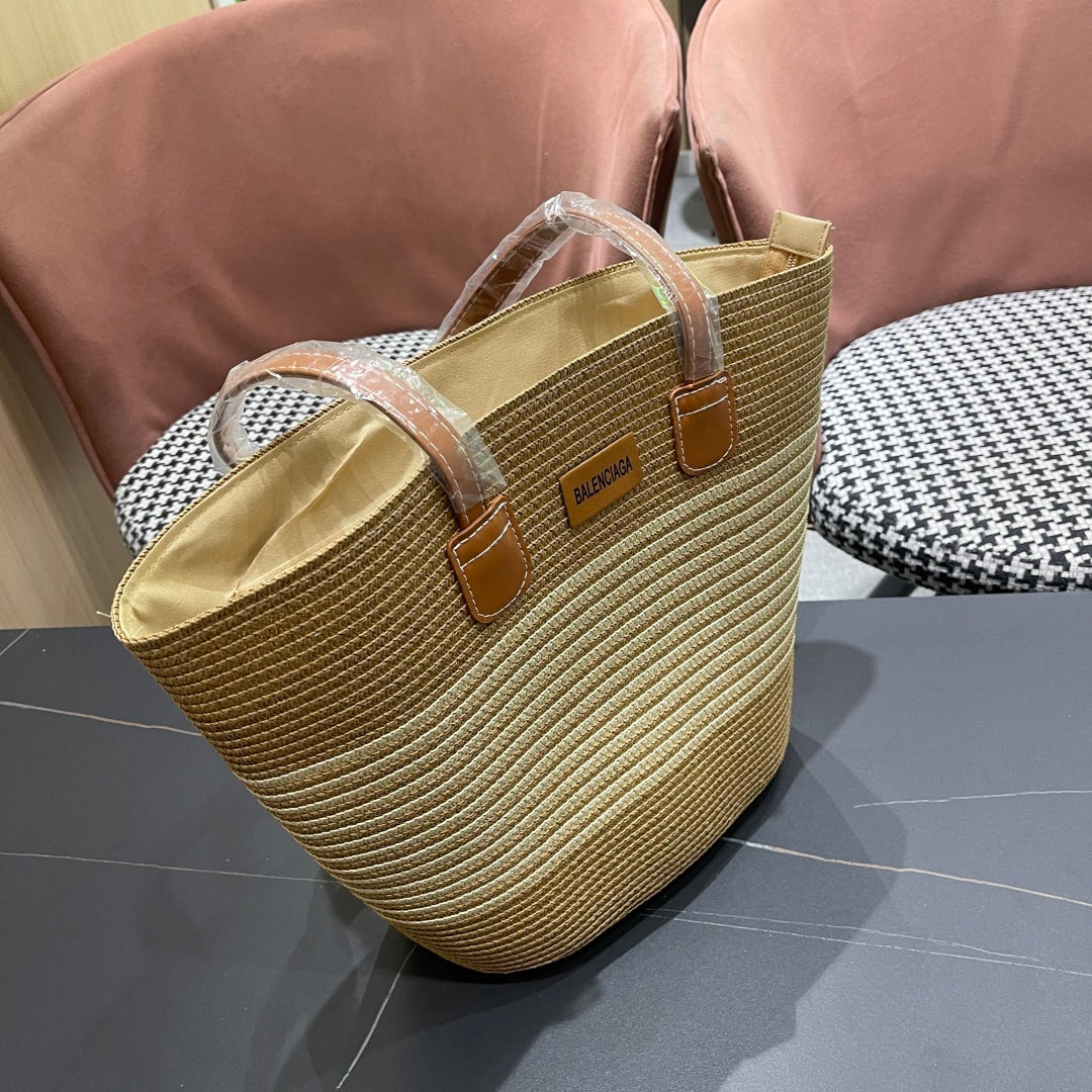 Popular straw hat and bag two-piece set