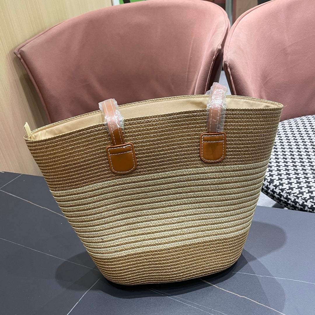 Popular straw hat and bag two-piece set