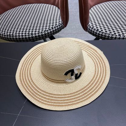 New straw hat bag two-piece set
