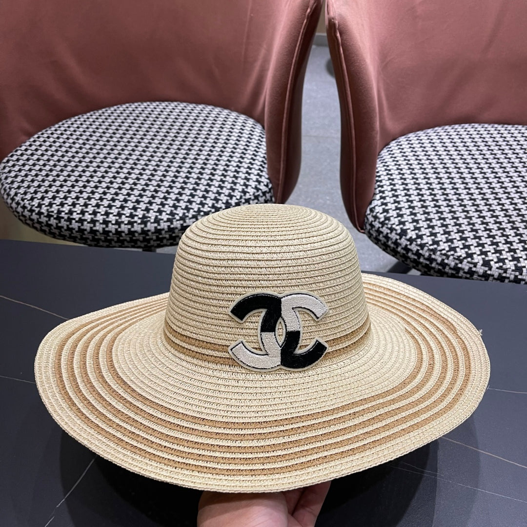 New straw hat bag two-piece set