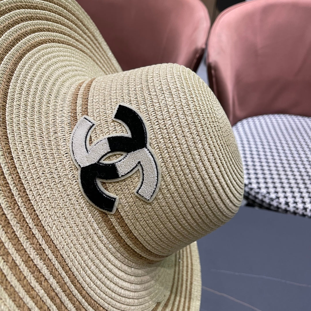 New straw hat bag two-piece set