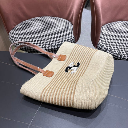 New straw hat bag two-piece set