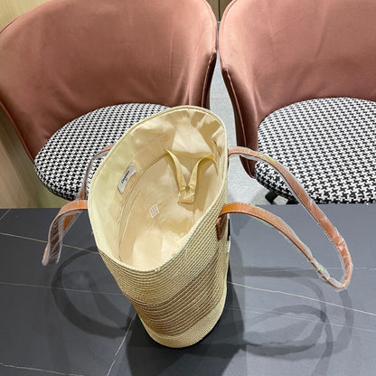 New straw hat bag two-piece set