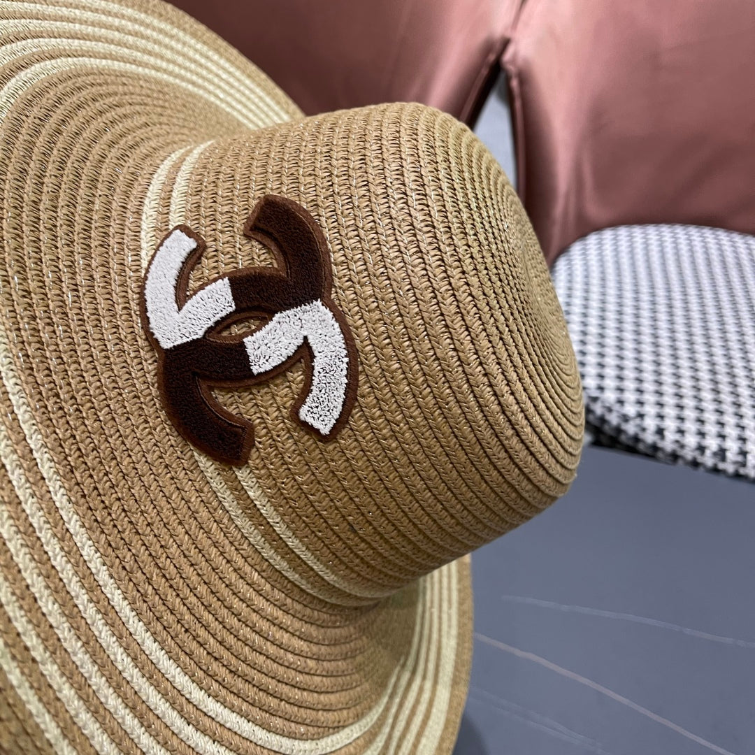 New straw hat bag two-piece set