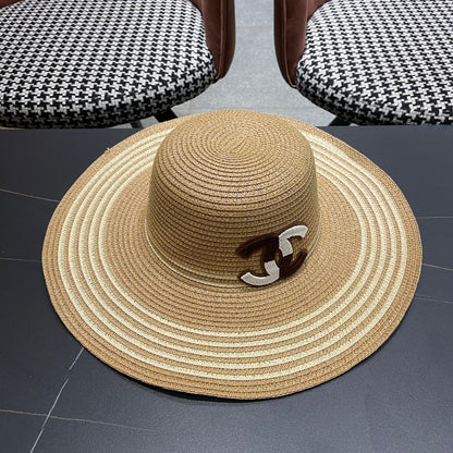 New straw hat bag two-piece set