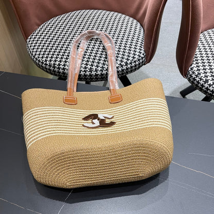 New straw hat bag two-piece set