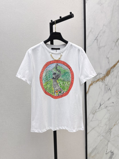 25fw new logo print short-sleeved T-shirt