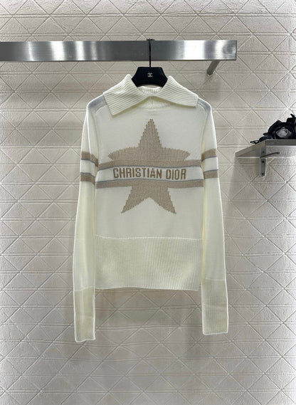 25 Collar Knitted Cashmere Sweater