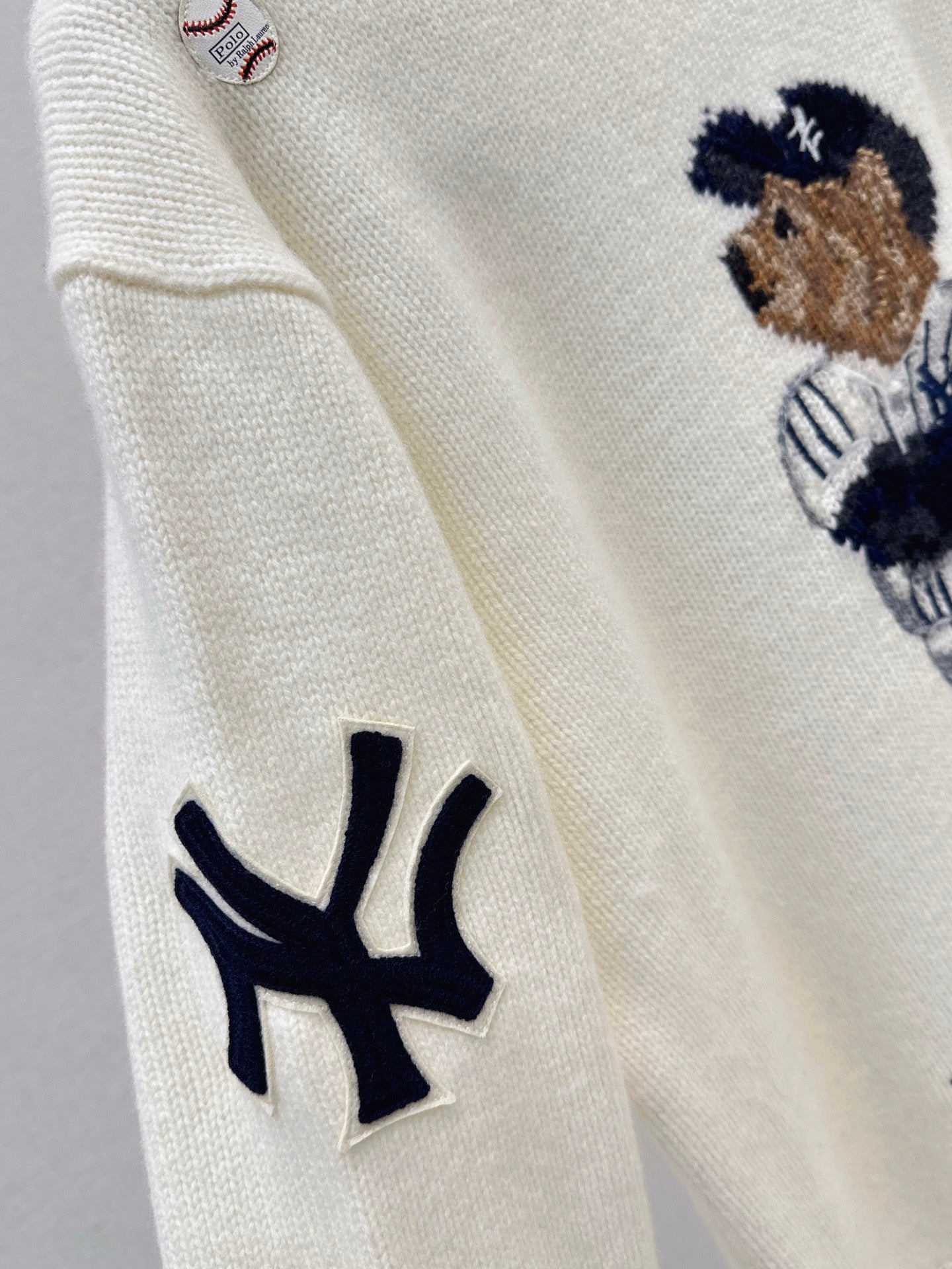 25fw new baseball bear pullover sweater