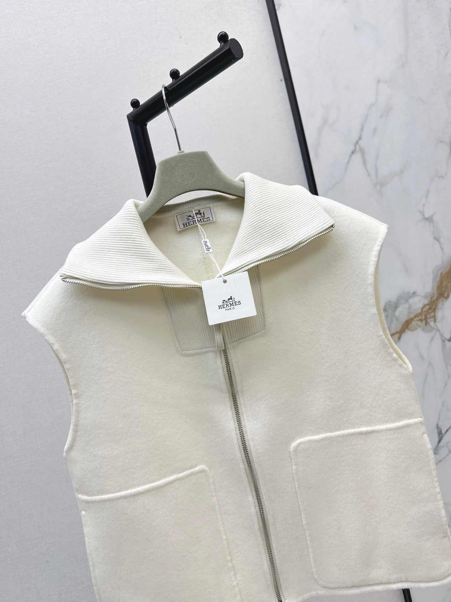25fw new lapel stitching wool vest