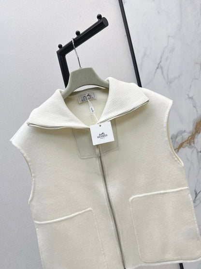 25fw new lapel stitching wool vest