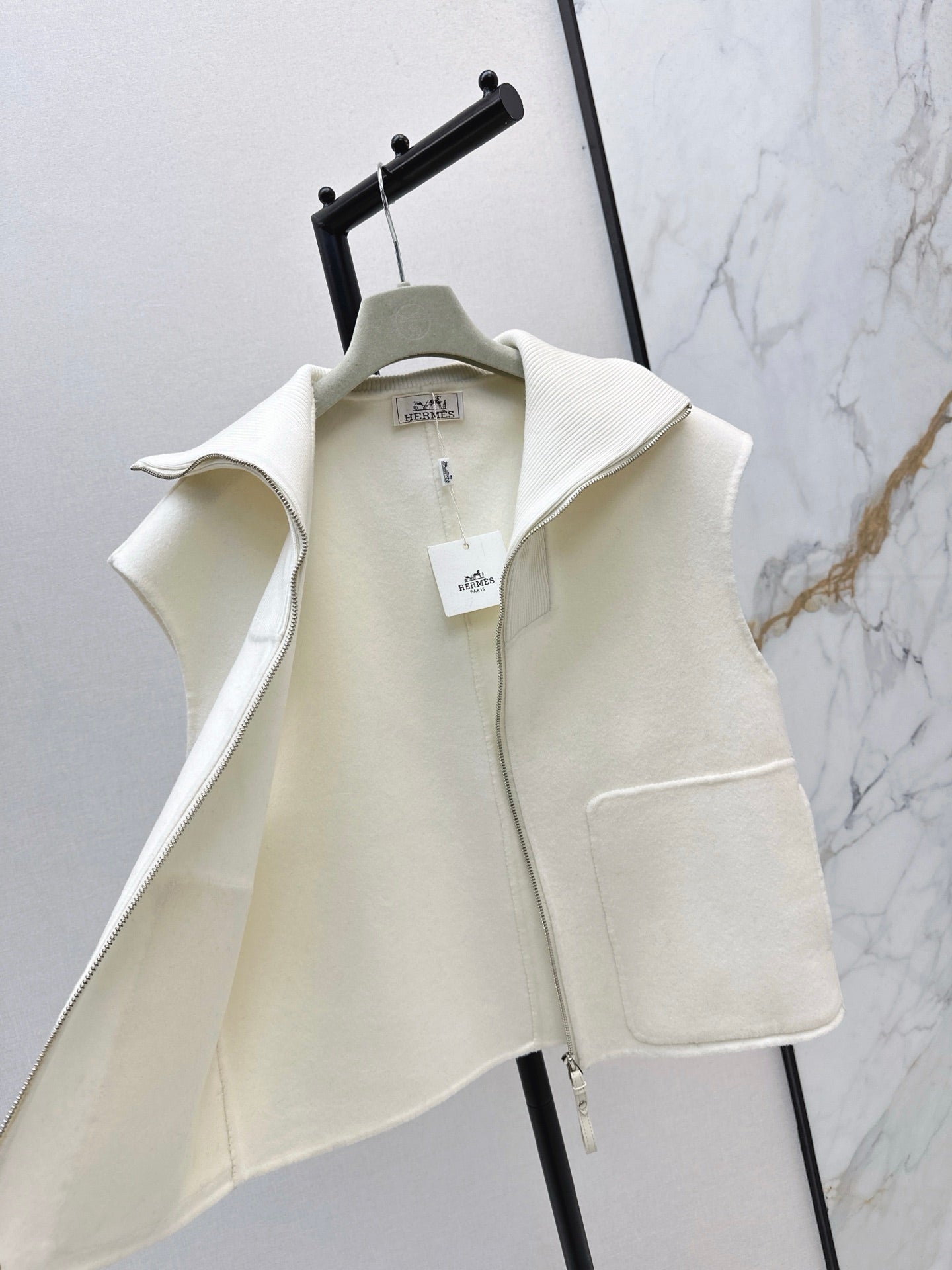 25fw new lapel stitching wool vest