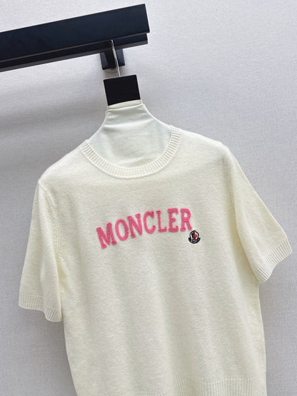 25fw new embroidery knitted short sleeves