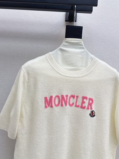 25fw new embroidery knitted short sleeves