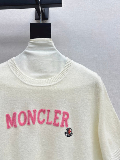 25fw new embroidery knitted short sleeves
