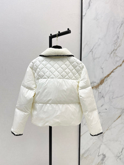 25fw new stand collar contrast color down jacket