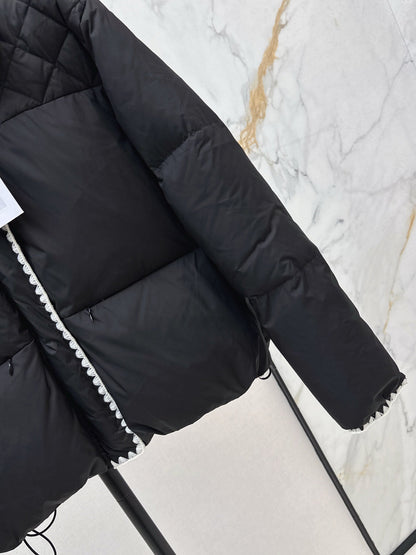 25fw new stand collar contrast color down jacket
