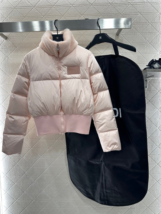 25fw new fur collar waist down jacket