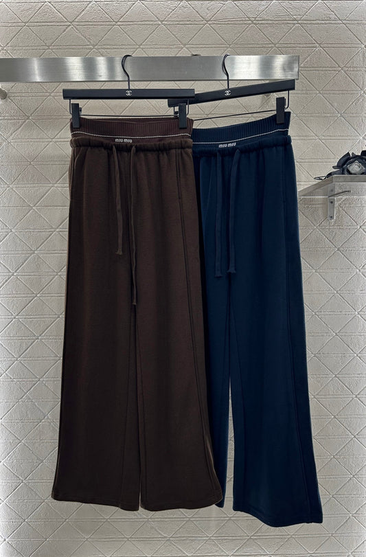 25fw new drawstring wide-leg trousers