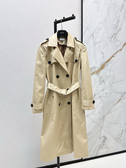 25fw new lapel belt windbreaker jacket