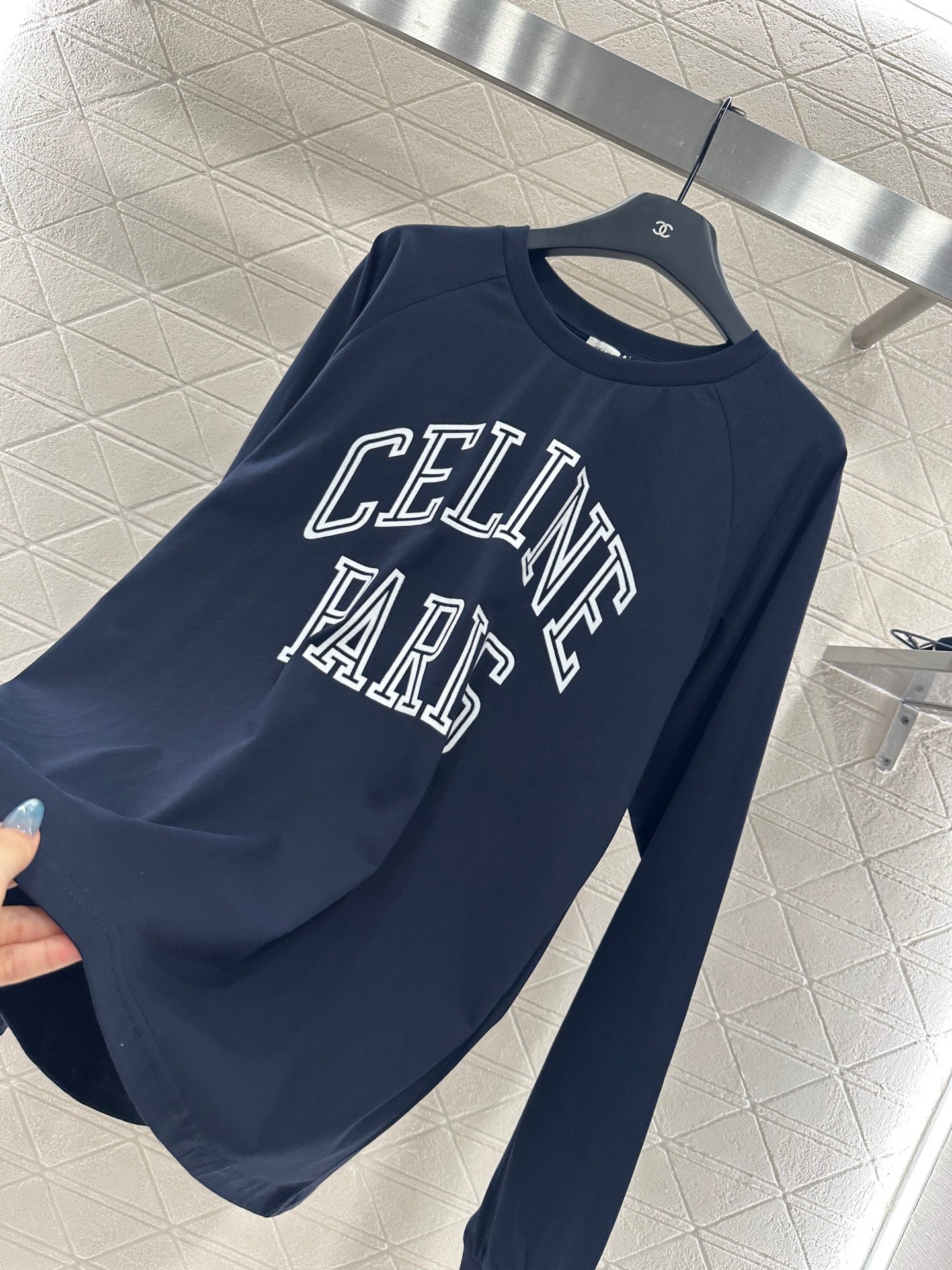 25fw new round neck contrast color long sleeve
