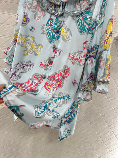 25ss new sequined shirt and trousers suit