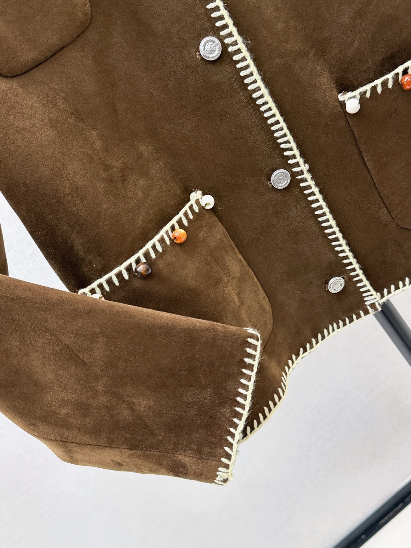 25fw new retro imitation suede jacket