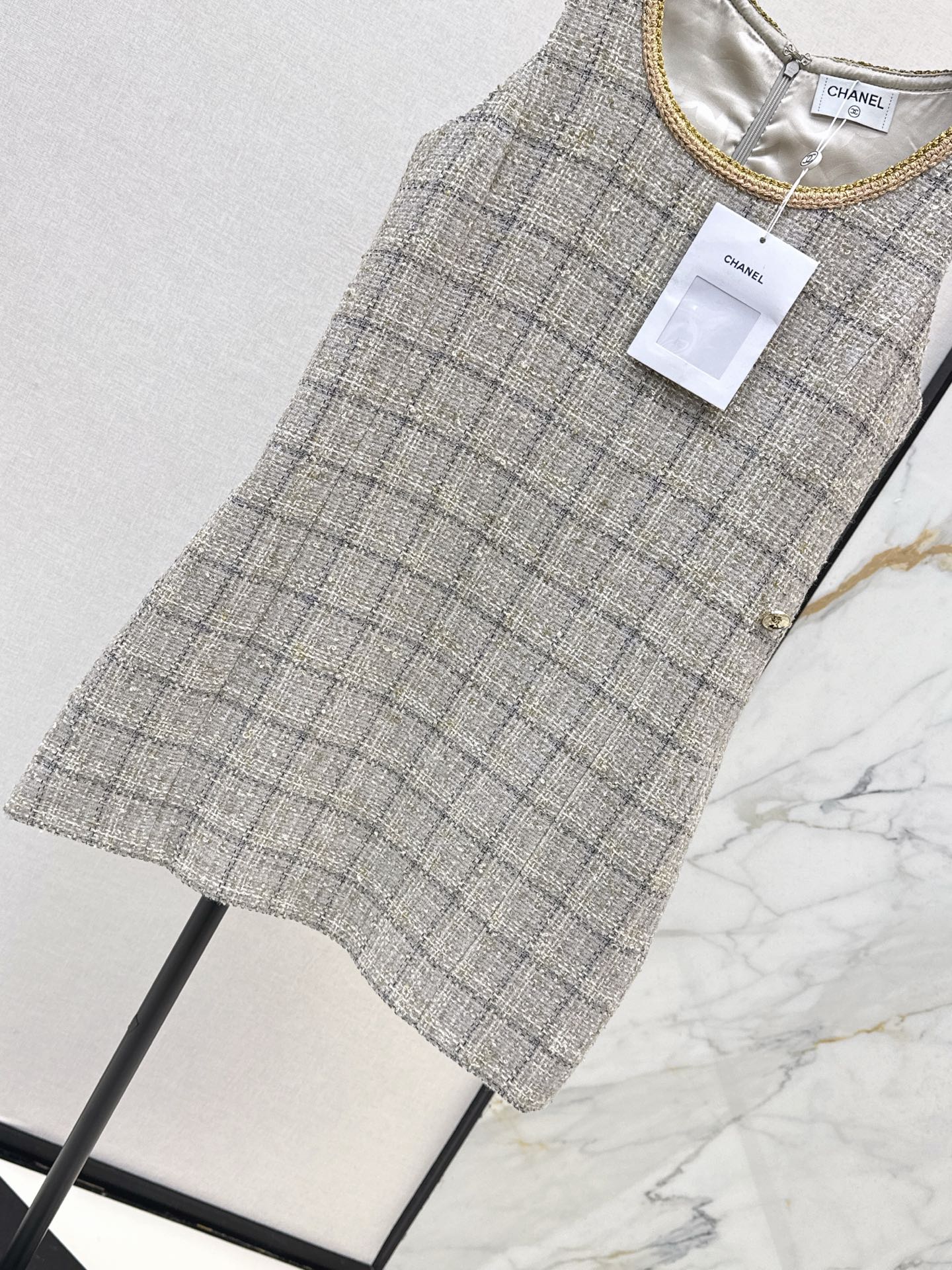 25fw new sleeveless woven dress